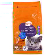Cora croquettes chat thon saumon légumes verts carottes adulte 2kg