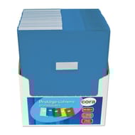 Cora protège cahier 24x32 pvc avec rabats 15/100 bleu