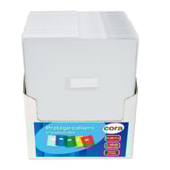 Cora protège cahier a4 pvc avec rabats 15/100 transparent incolore