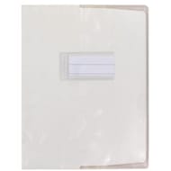 Cora protège cahier 17x22 pvc av rabats 15/100 transparent incolore