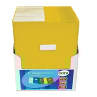 Cora protège cahier 24x32 pvc avec rabats 15/100 jaune
