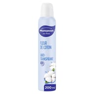 Monsavon déodorant spray anti-transpirant 0% d'alcool au lait douceur naturelle lait et coton 200ml