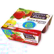 Charles & Alice pomme fraise 4x100g offre eco