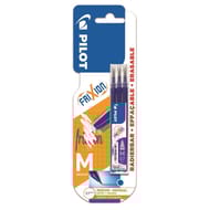Pilot étui de 3 recharges frixion ball clicker bleu