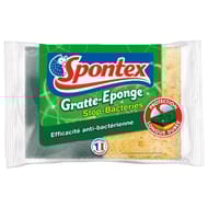 Spontex gratte-éponges efficacité anti-bactérienne x2