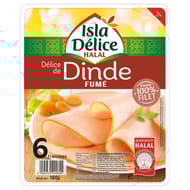 Isla Délice délice de dinde fumée halal 6 tranches 180g