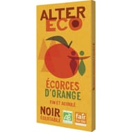 Alter Eco chocolat noir écorces d'orange bio 100g