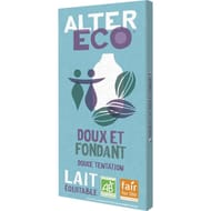 Alter eco chocolat lait doux et fondant bio 100g