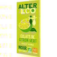 Alter éco chocolat noir citron vert bio 100g