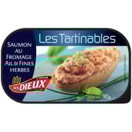 Le trésor des dieux tartinable saumon au fromage ail et fines herbes 90g