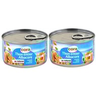 Cora thon albacore au naturel 2x93g 186g