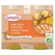 Babybio légumes maïs poulet sans gluten dès 8 mois 2x200g