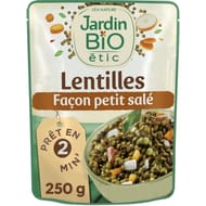 Jardin bio etic doypack aux lentilles façon petit salé bio 250g