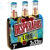 Desperados lime bière aromatisée téquila citron, citron vert, cactus 3x33cl 3%vol