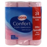 Cora papier toilette rose 24 rouleaux offre spéciale