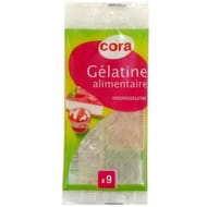 Cora gélatine alimentaire 9 feuilles 17g