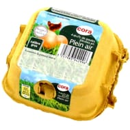 Cora 4 gros oeufs poules élevées en plein air n°1