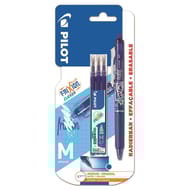 Pilot frixion ball clicker bleu + recharges x3