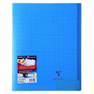 Clairefontaine kover book cahier  24x32 cm grands carreaux bleu translucide