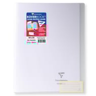 Clairefontaine kover book cahier 24x32 cm grands carreaux incolore translucide