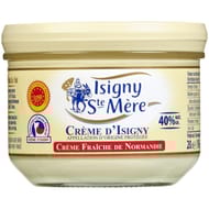 Isigny Ste Mère crème fraîche aoc pot verre 40% mg 20cl