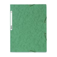 Exacompta chemise élastique 3 rabats carte lustrée vert