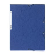 Exacompta chemise élastique 3 rabats carte lustrée bleu