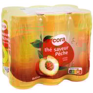 Cora boisson thé saveur pêche 6x33 cl