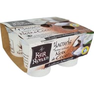 KER RONAN Yaourts étuvés noix de coco 4x125g