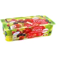Cora yaourt aux fruits rouges avec morceaux 8x125g
