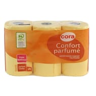 Cora papier toilette 3 plis vanille x6 rouleaux