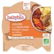 Babybio petit plat légumes à la basquaise poulet dès 15 mois 260g