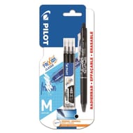 Pilot frixion ball clicker noir +  recharges noir x3