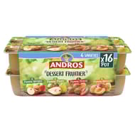 Andros dessert de pommes poires fraises et abricots 16x100g