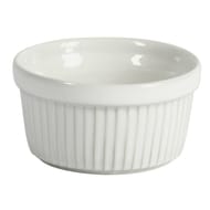 Lot de 2 ramequins 9cm coloris blanc