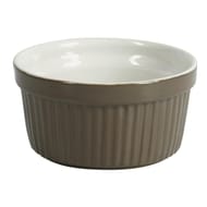 Lot de 2 ramequins 9cm coloris taupe