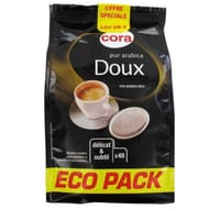 Cora café dosettes 2x48 pur arabica doux 666g