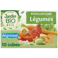 Jardin bio etic bouillon cube légumes dégraissé sans huile palme 10x9g