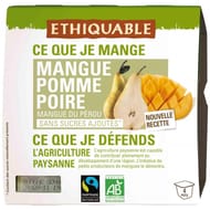 Ethiquable dessert purée de mangue poire bio 4x100g