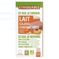 Ethiquable chocolat au lait noix de cajou bio 100g
