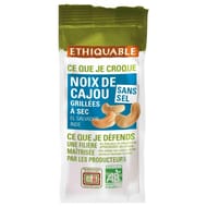 Ethiquable noix de cajou grillées à sec et sans sel bio 100g
