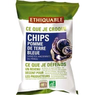 Ethiquable chips pomme de terre bleue du Pérou  bio 100g