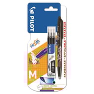 Pilot roller frixion ball effaçable noir 0.7 mm + 3 recharges noires
