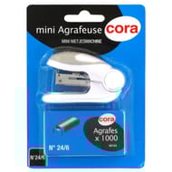 Cora agrafeuse pocket + 1000 agrafes 24/6