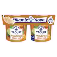 Mamie Nova yaourt gourmand mandarine citron vert 2x150g