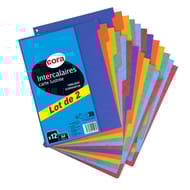 Cora lot de 2x12 intercalaires 210x297 carte lustrée vive