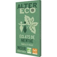 Alter Eco chocolat noir éclats de menthe bio 100g