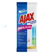 Ajax lingettes triple action nettoyant vitres x40