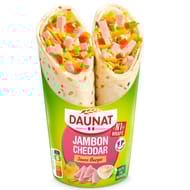 Daunat "Be wrappy" jambon cheddar sauce burger 190g
