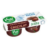 Vrai dessert bio brebis chocolat 2x125g